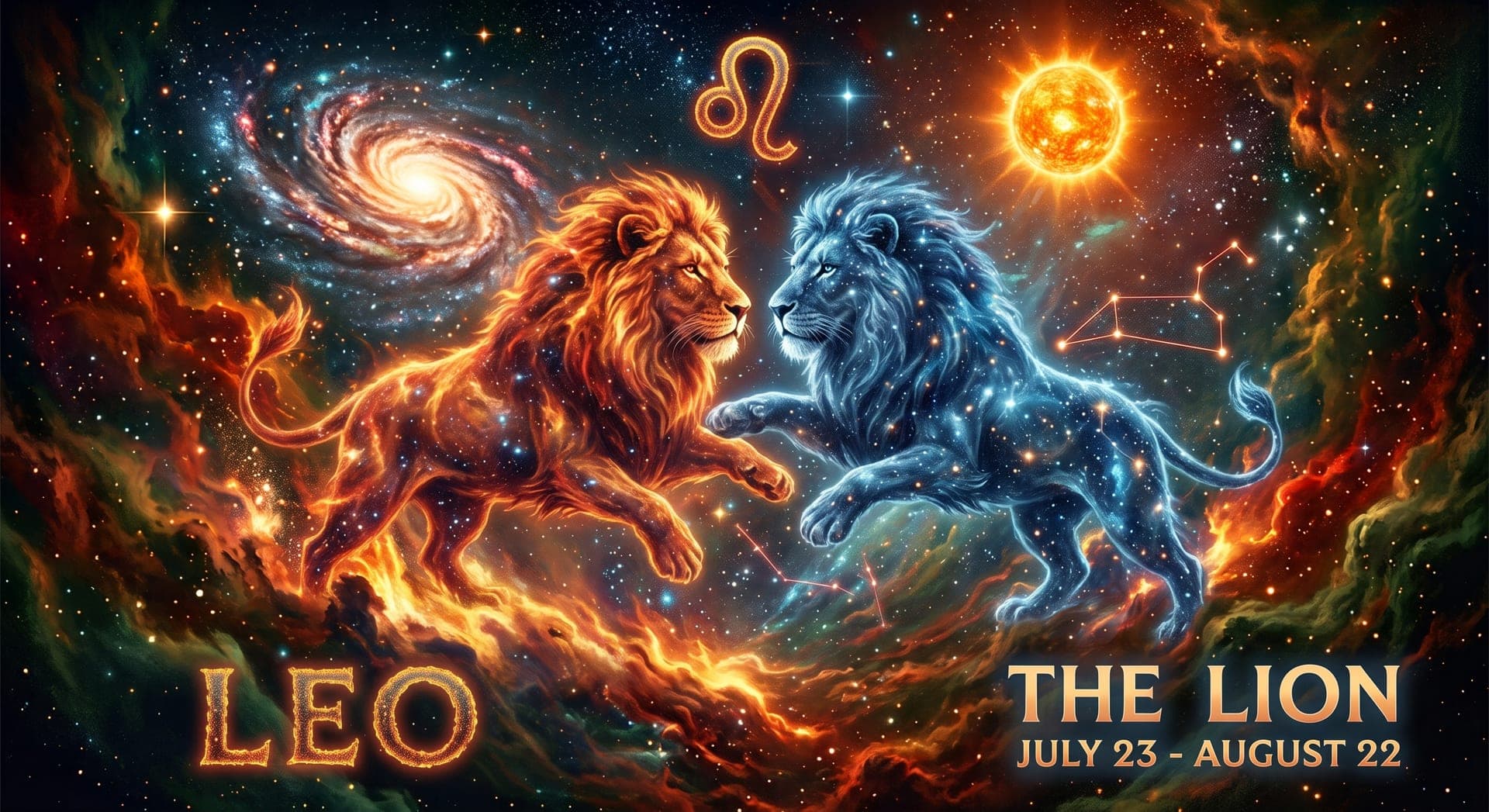Leo zodiac illustration