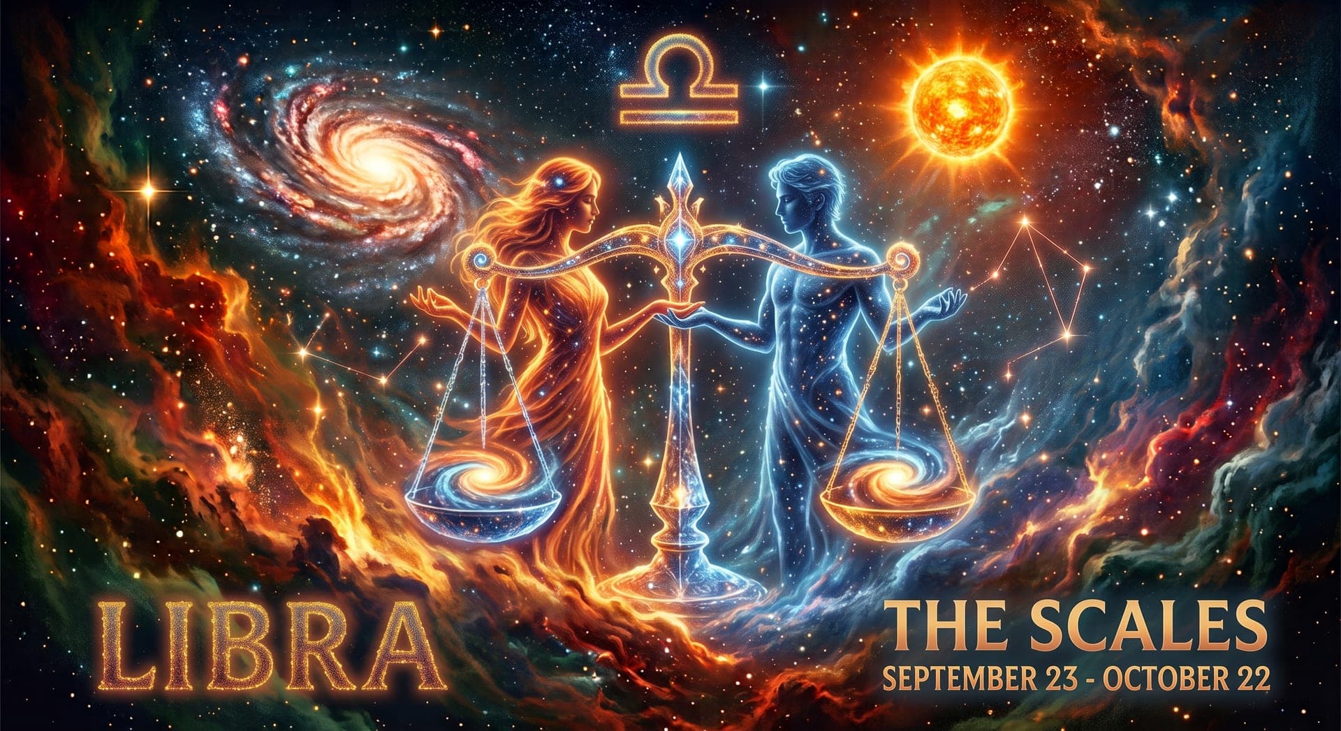 Libra zodiac illustration
