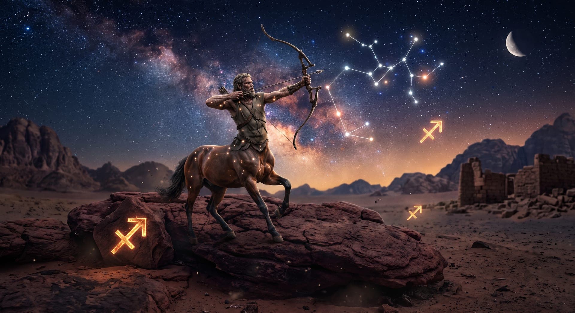 Sagittarius zodiac illustration