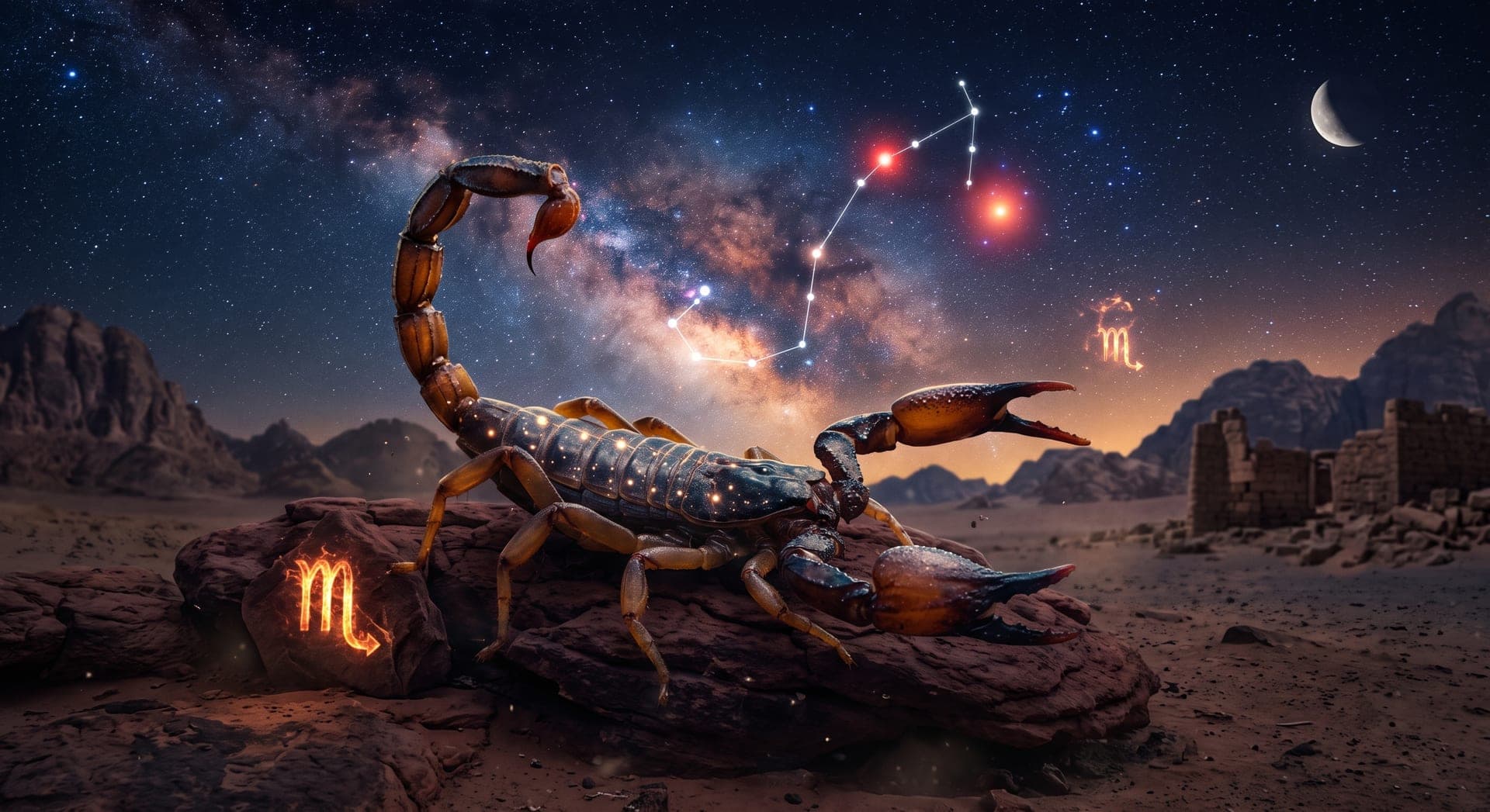 Scorpio zodiac illustration