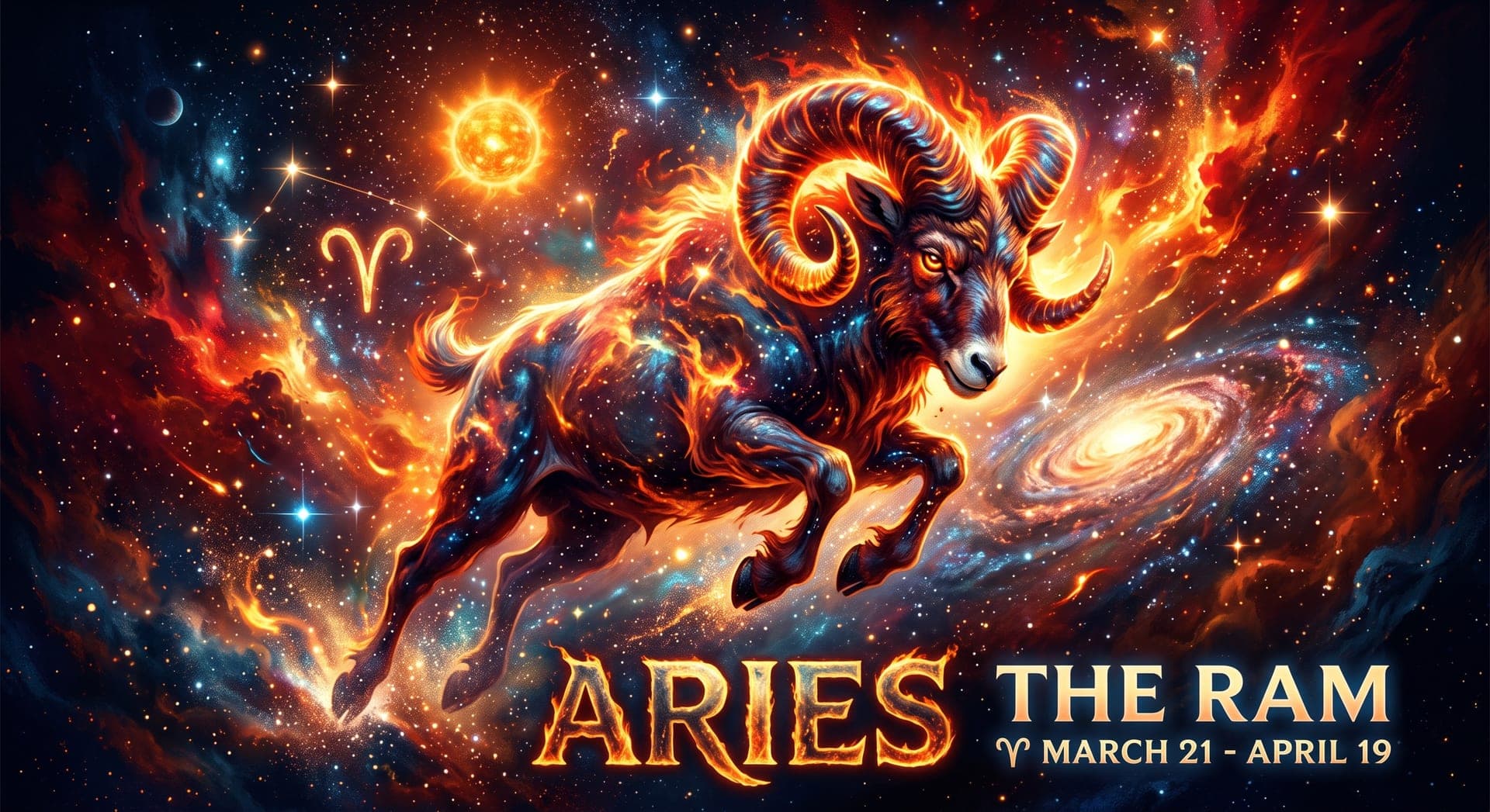 Aries zodiac illustration