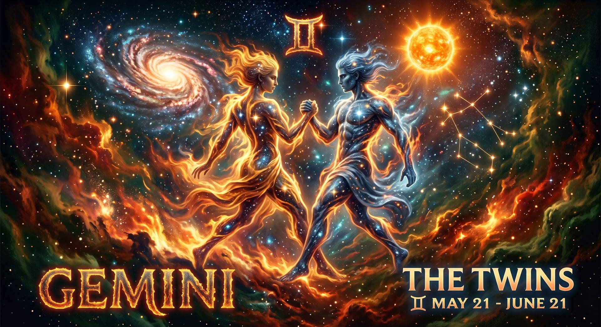 Gemini zodiac illustration